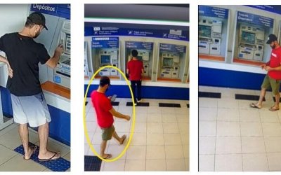 Polícia divulga imagens de suspeitos de aplicar golpe do caixa eletrônico em idosa de Araguaína