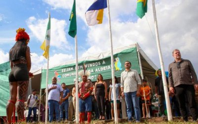 Governador Wanderlei Barbosa e ministro Dias Toffoli visitam a Ilha do Bananal, região que sedia 1ª Semana Nacional de Saúde