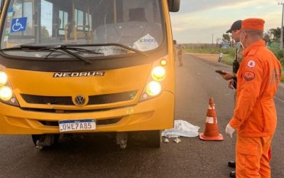 Ciclista morre após ser atropelado por ônibus escolar na TO-010, em Araguatins