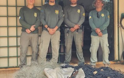 Naturatins intensifica fiscalização ambiental e apreende redes de pesca e arma no Parque Estadual do Cantão