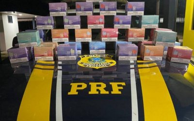 PRF apreende 186 cigarros eletrônicos contrabandeados em ônibus no Tocantins