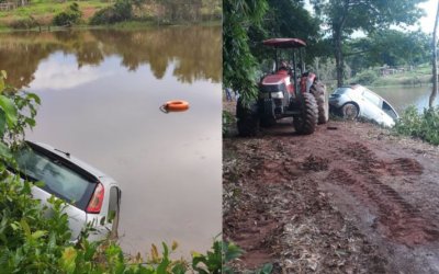 Homem suspeito de matar namorada a facadas se mata jogando carro em represa