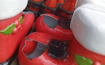 Decoração de Natal do Parque Cimba sofre vandalismo em Araguaína