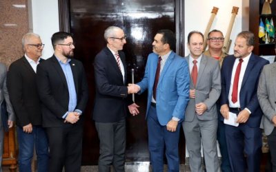 Governador Wanderlei Barbosa recebe embaixador da Áustria e sinaliza possibilidade de intercâmbio para formação de mão de obra