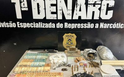Em Palmas, Unidade de Repressão a Narcóticos da Polícia Civil prende traficante e apreende mais de 3kg de drogas