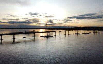 É falso que obra de ponte sobre o rio Araguaia, em Xambioá, esteja paralisada