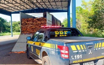 PRF apreende madeira transportada ilegalmente