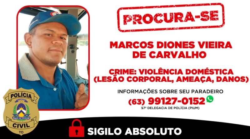 Polícia procura homem investigado por violência doméstica