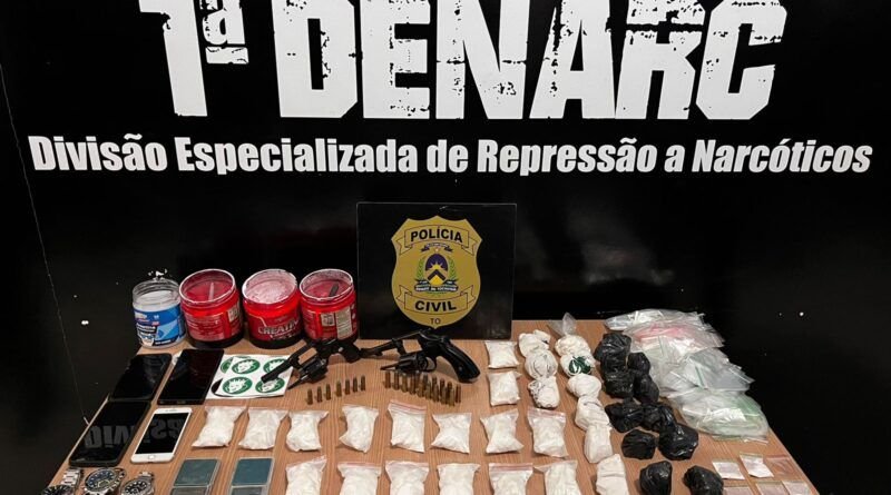 Polícia Civil desarticula esquema de delivery de drogas, prende três homens por tráfico e apreende armas de fogo e 2kg de cocaína