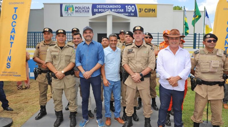 Governador Wanderlei Barbosa inaugura destacamento da Polícia Militar em Brasilândia e entrega obras no município