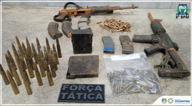 PM localiza fuzis e várias munições na região onde ocorreu a Operação Canguçu