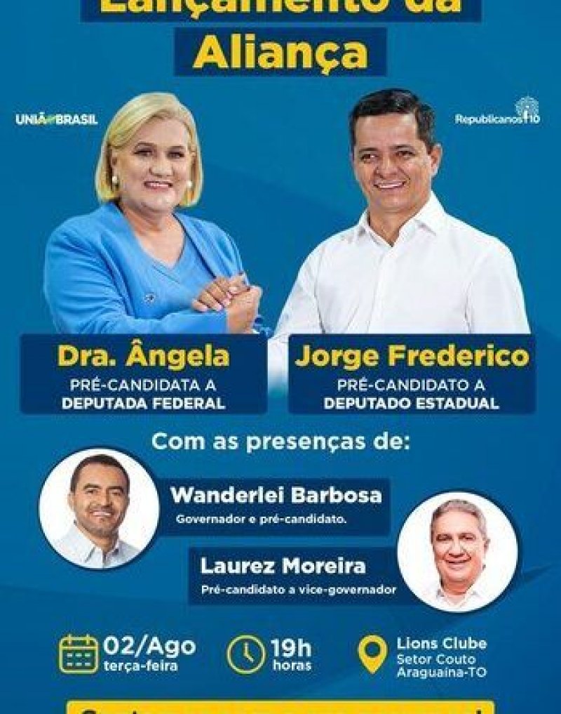 Jorge Frederico e Dra. Ângela lançam aliança em Araguaína
