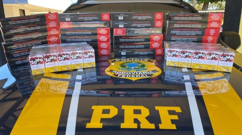 PRF apreende 340 unidades de fumo para narguilé em Guaraí