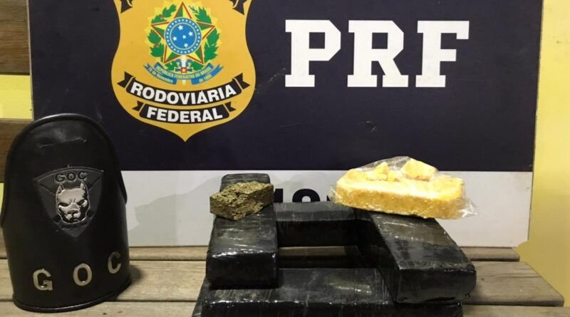 PRF apreende 14kg de substância análoga à maconha em GuaraÃ