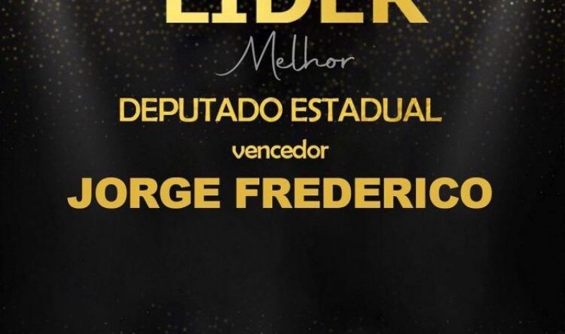 Em votação popular, Jorge Frederico ganha prêmio Líder de melhor deputado Estadual