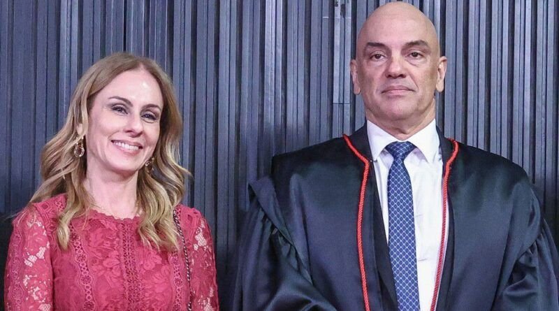 Esposa de Alexandre de Moraes é alvo de sanções do governo Trump nos EUA