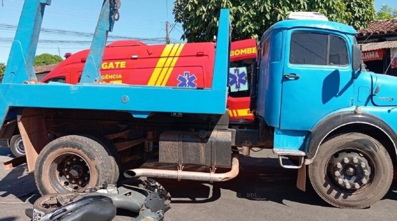 Motociclista de 17 anos morre após ser atropelado por caminhão em Colinas do Tocantins