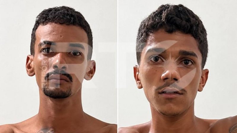 Os presos foram identificados como Breno Almeida Porto, de 24 anos, e Weverson Eduardo Jardim de Sousa